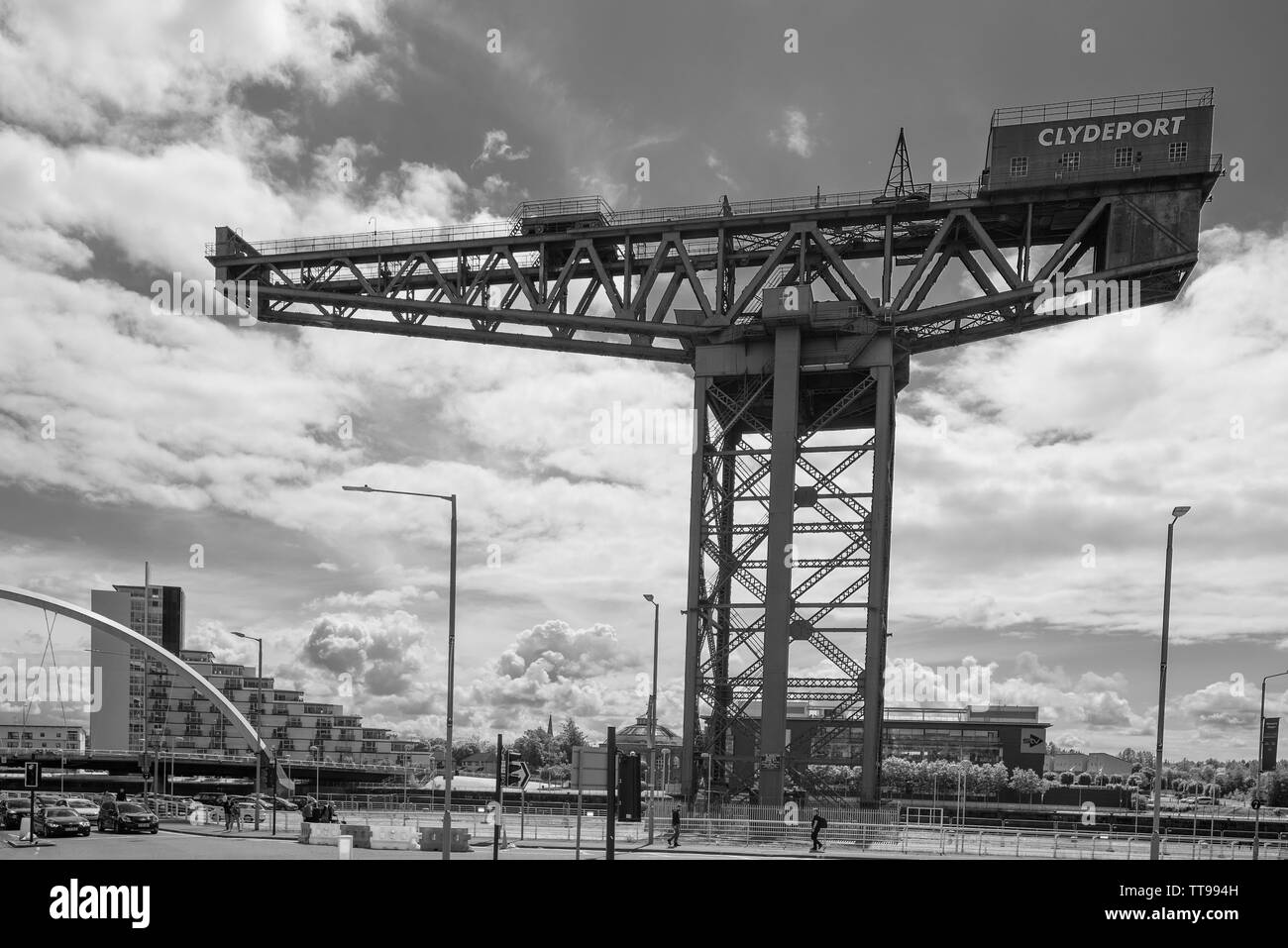 Dernier géant de la grue en porte-à-faux, d'être construit sur le Clyde Banque D'Images