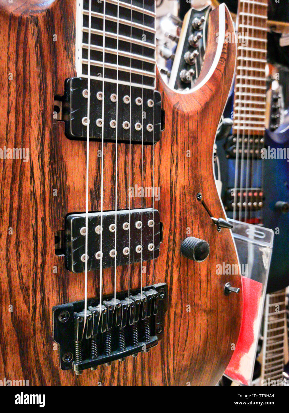 Texture bois corps de guitare électrique rock Photo Stock - Alamy