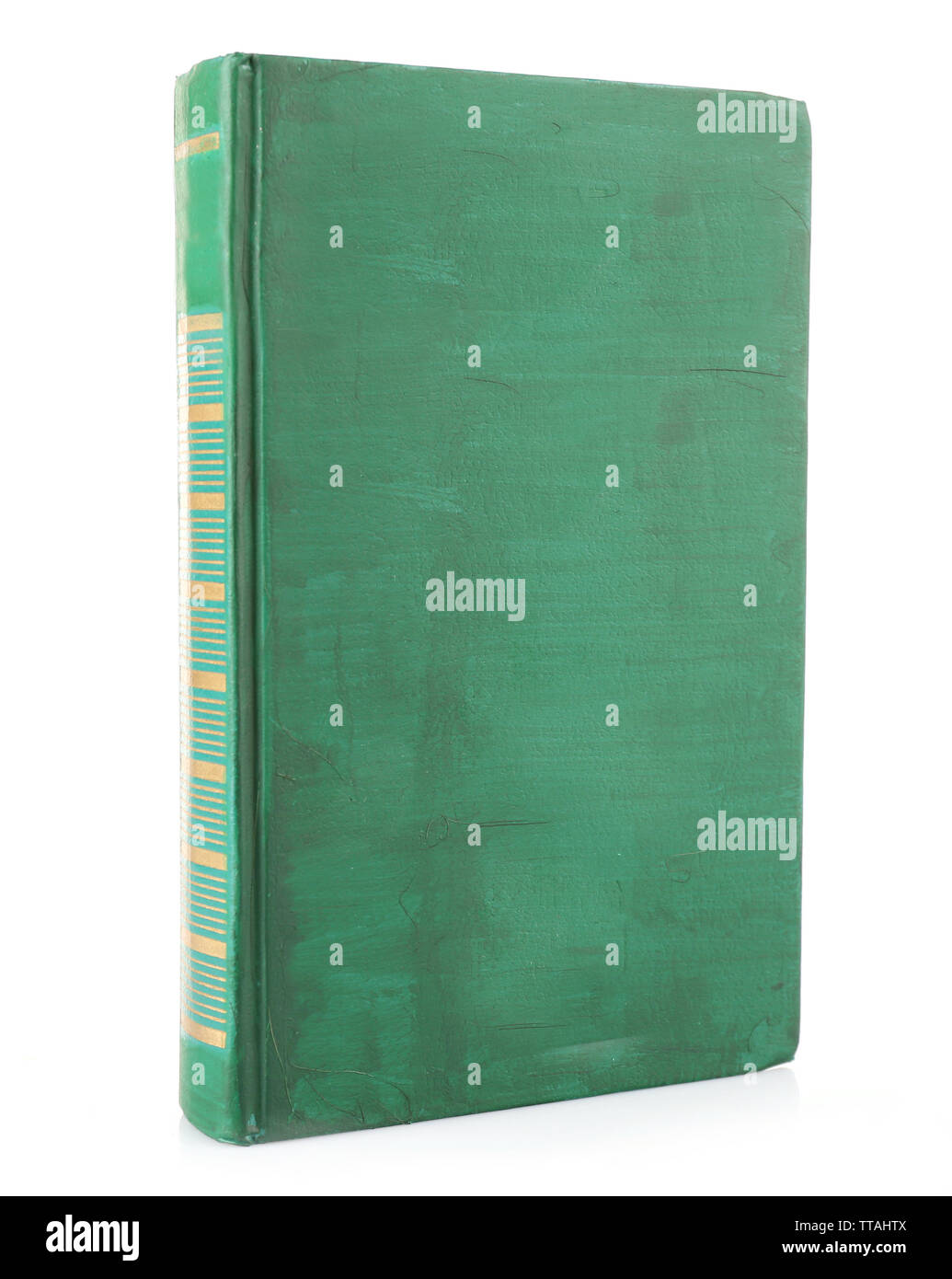 Livre vert isolated on white Banque D'Images