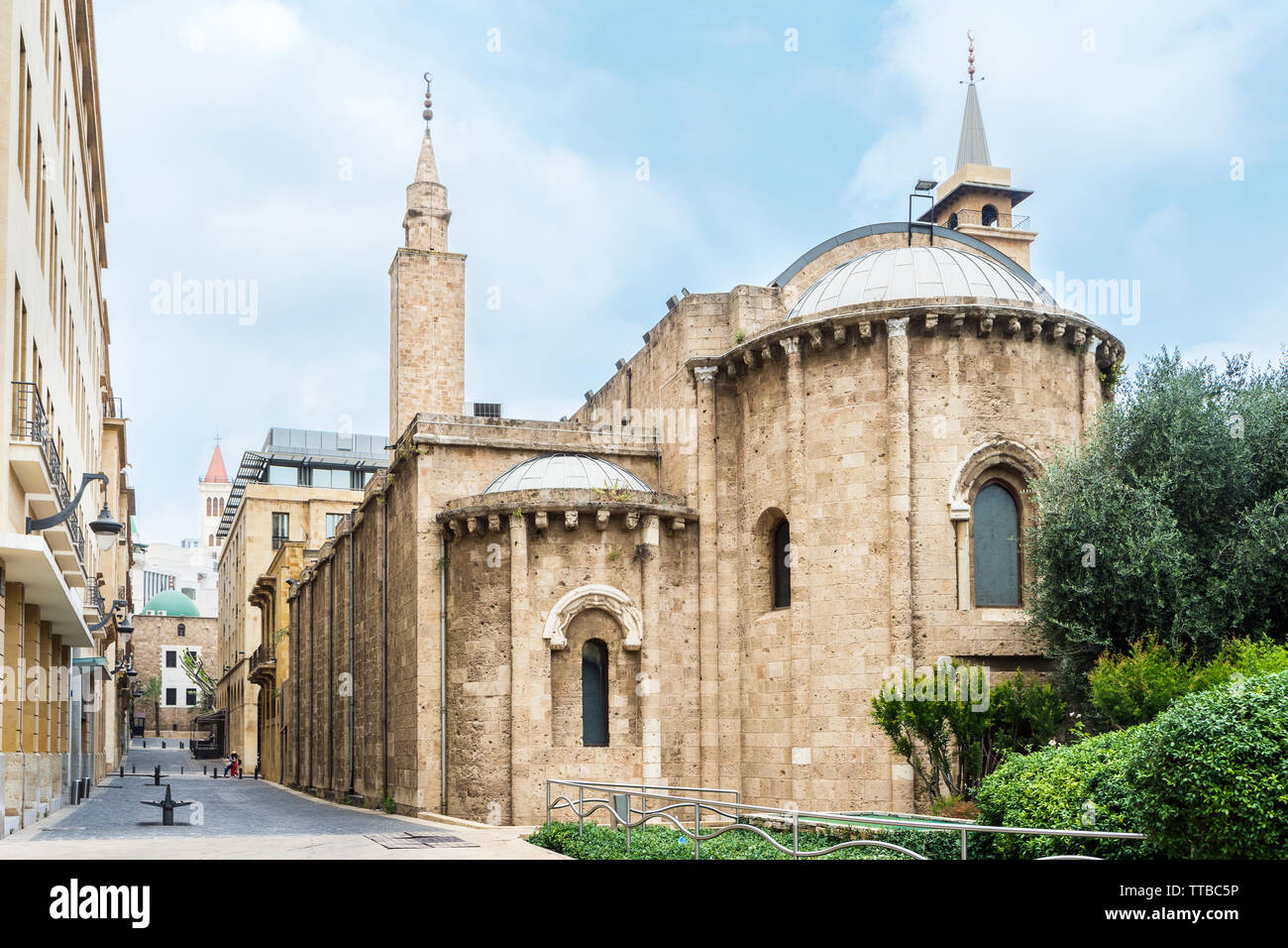 La mosquée Al Omari, Central District, Beyrouth, Liban Banque D'Images