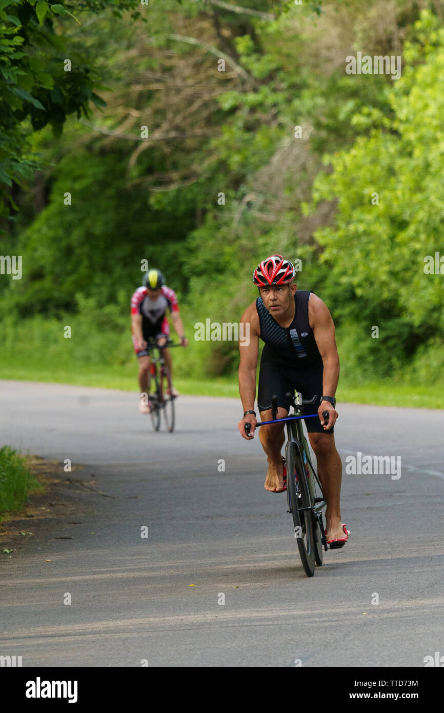 HVTC 2019 Série d'été de Triathlon # 1 Banque D'Images