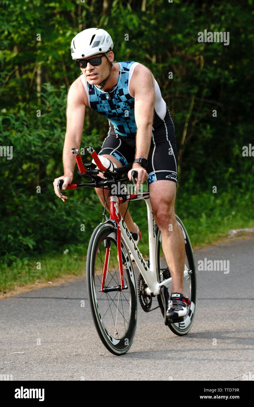 HVTC 2019 Série d'été de Triathlon # 1 Banque D'Images