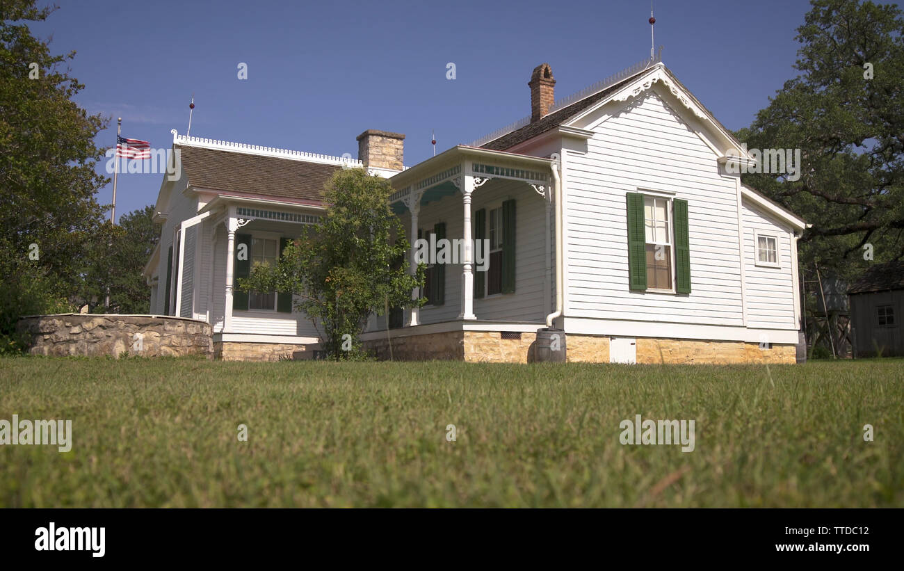 LBJ's boyhood home à Johnson City, Texas Banque D'Images