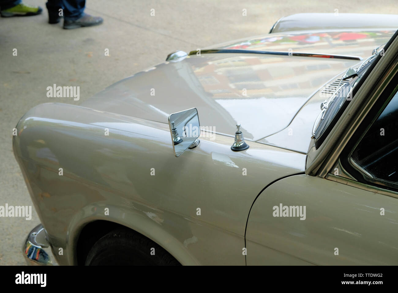 La Morris 1100 voiture, construite entre 1962 et 1971 ; classic British car faite par la British Motor Corporation, quatre portes. Banque D'Images