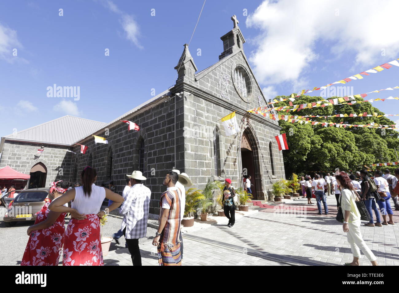 Centenaire de l'église Sacré Cœur de Rivière des Anguilles Banque D'Images