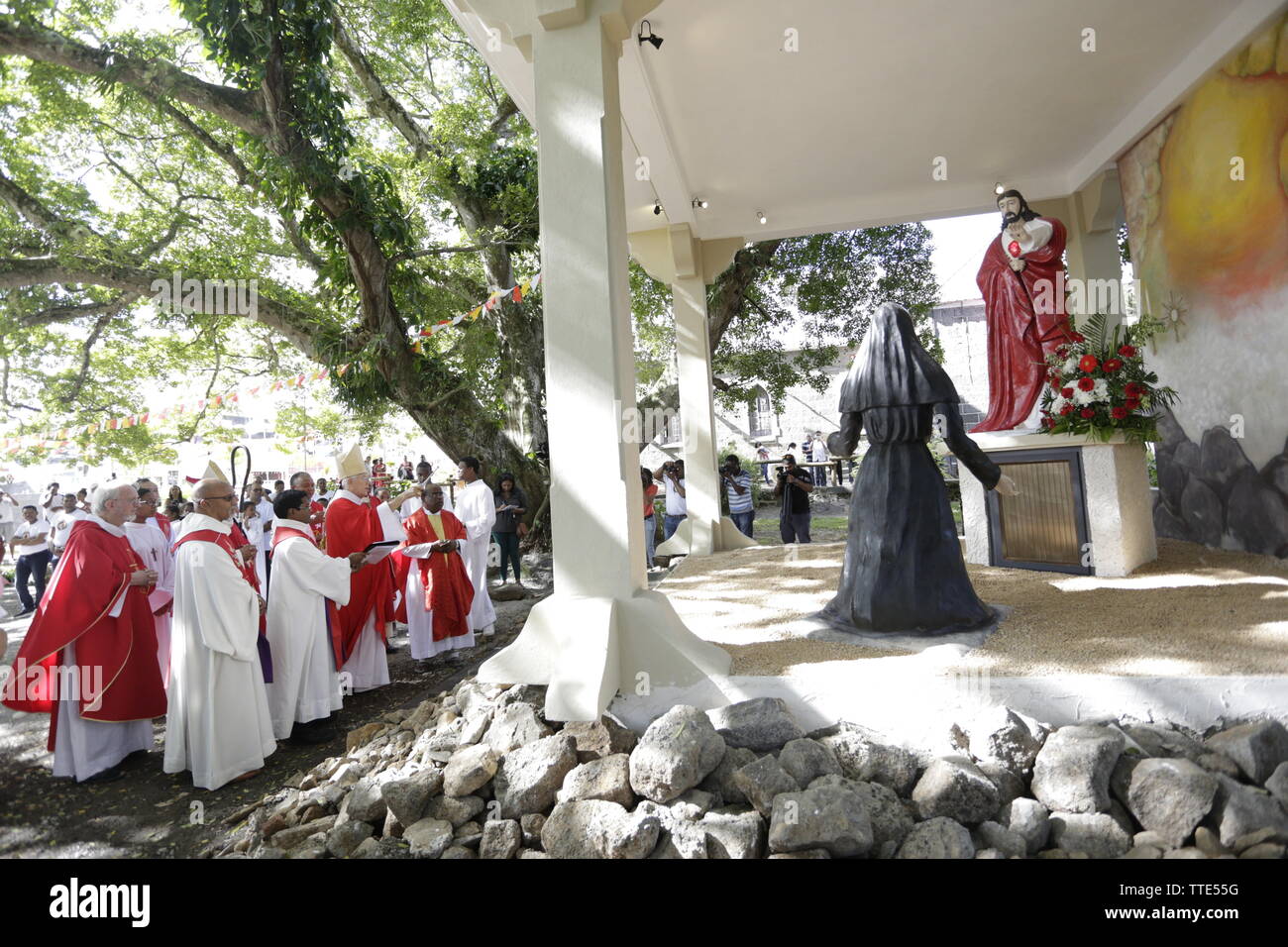 Centenaire de l'église Sacré Cœur de Rivière des Anguilles Banque D'Images