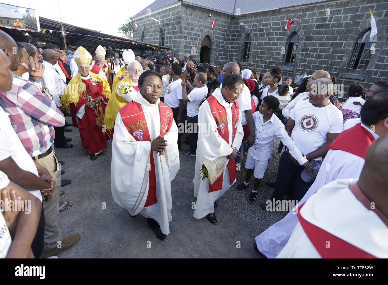 Centenaire de l'église Sacré Cœur de Rivière des Anguilles Banque D'Images