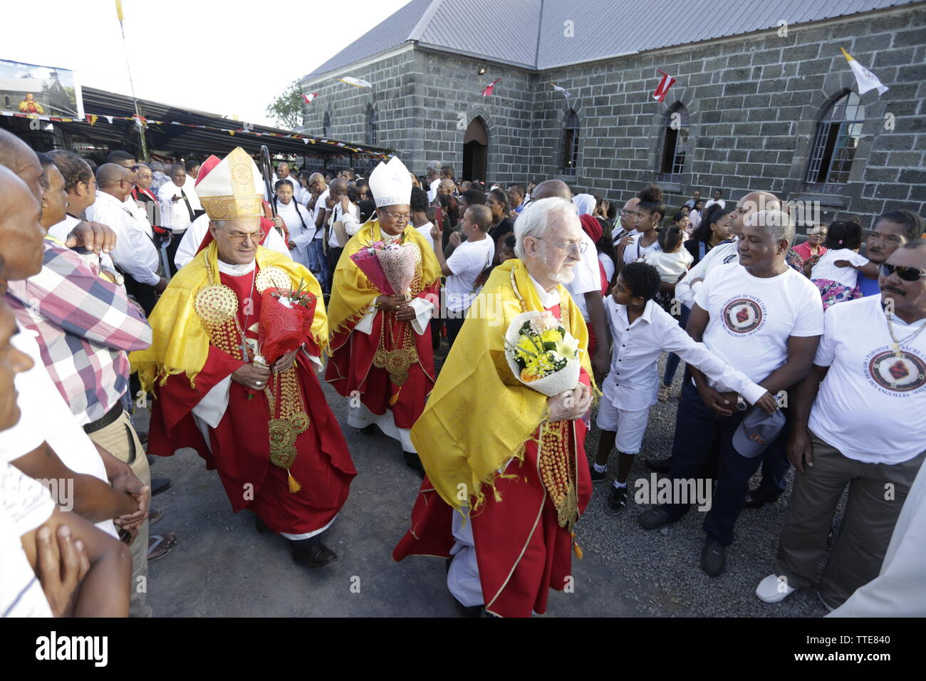 Centenaire de l'église Sacré Cœur de Rivière des Anguilles Banque D'Images