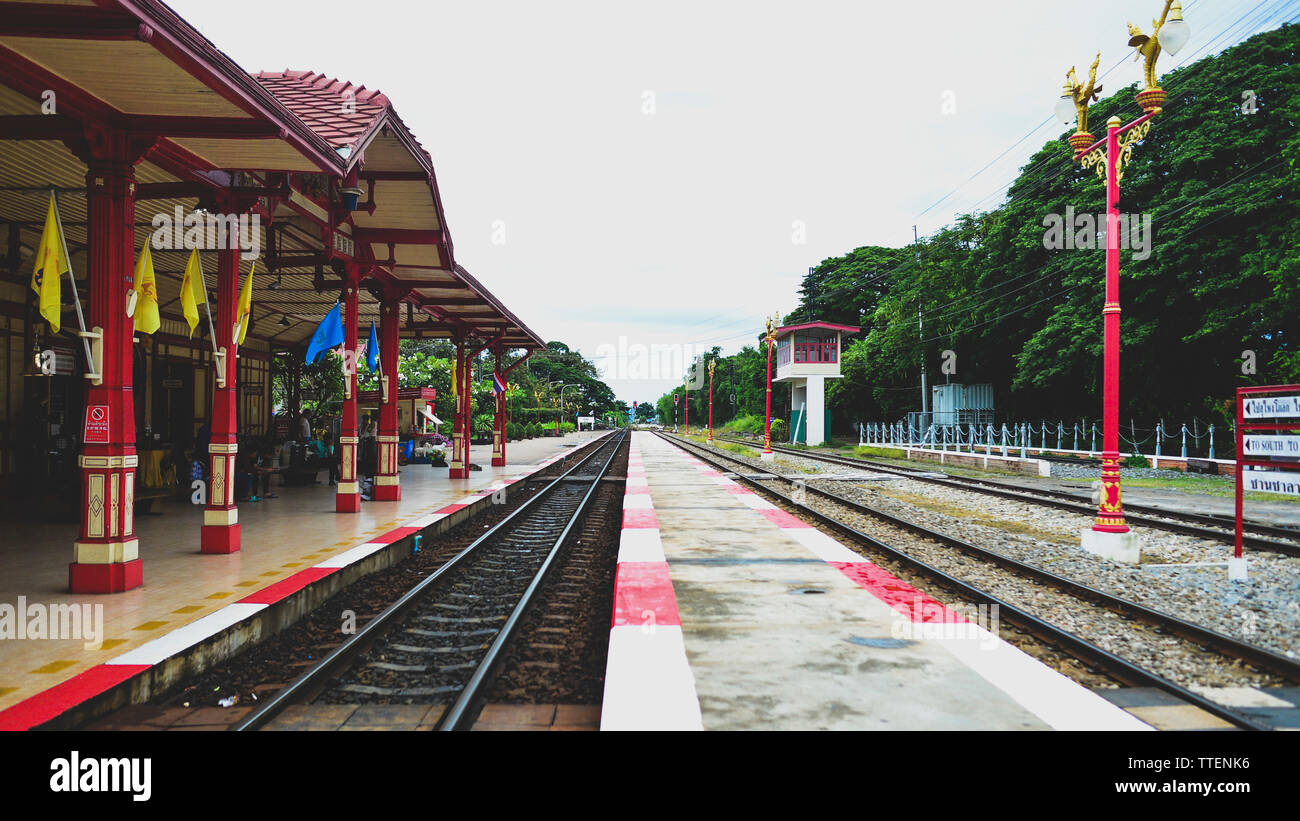 Hua Hin, Thaïlande, 4e, octobre 2016. La gare de Hua Hin, c'est une gare située dans le sous-district de Hua Hin, Prachuap Khiri Khan Province. Banque D'Images