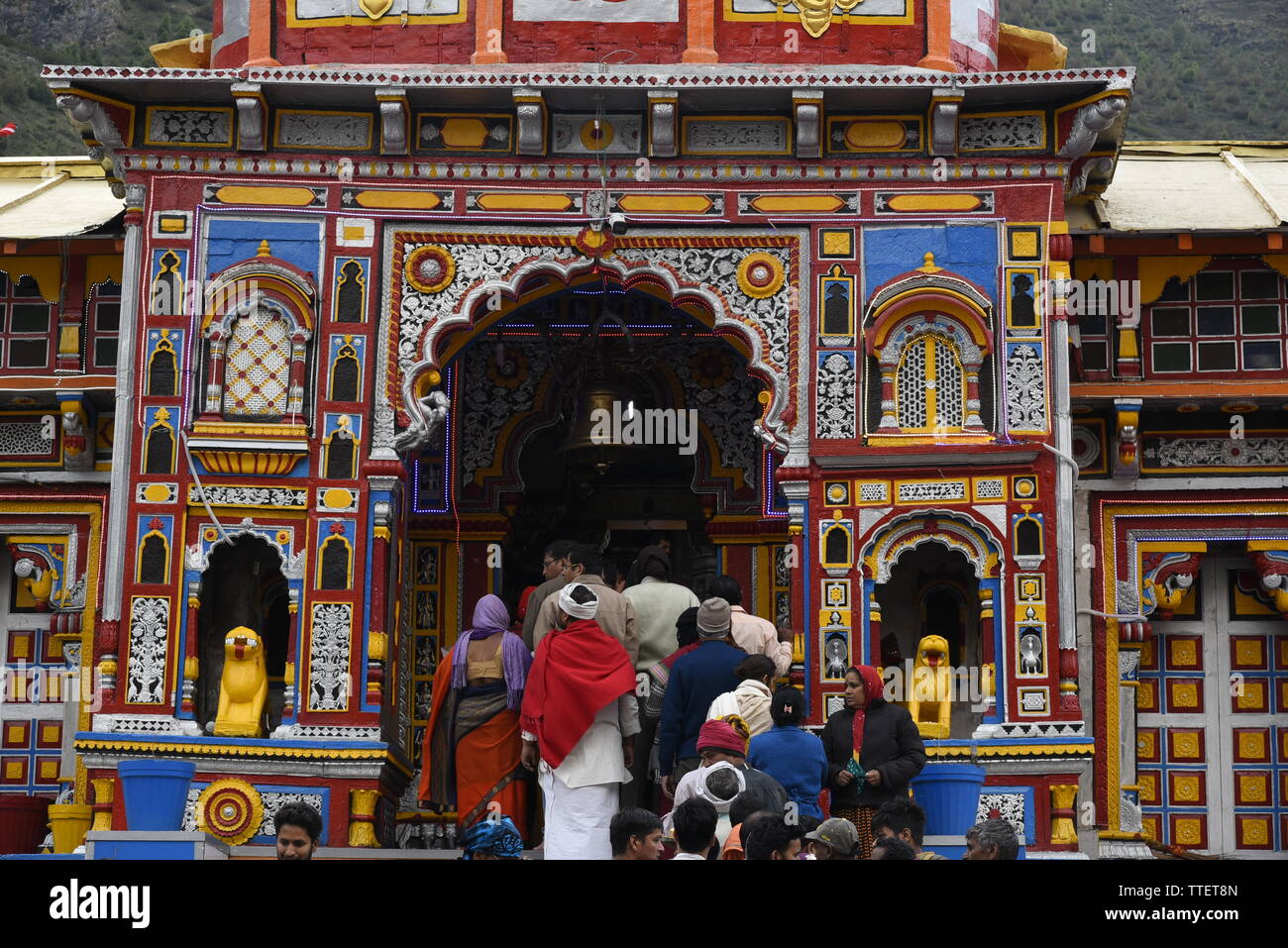 Lieu Saint Seigneur Vishnu Temple Badrinath Badrinath, 2019 Ville, District Chamoli, Uttrakhand, Inde, Asie Banque D'Images