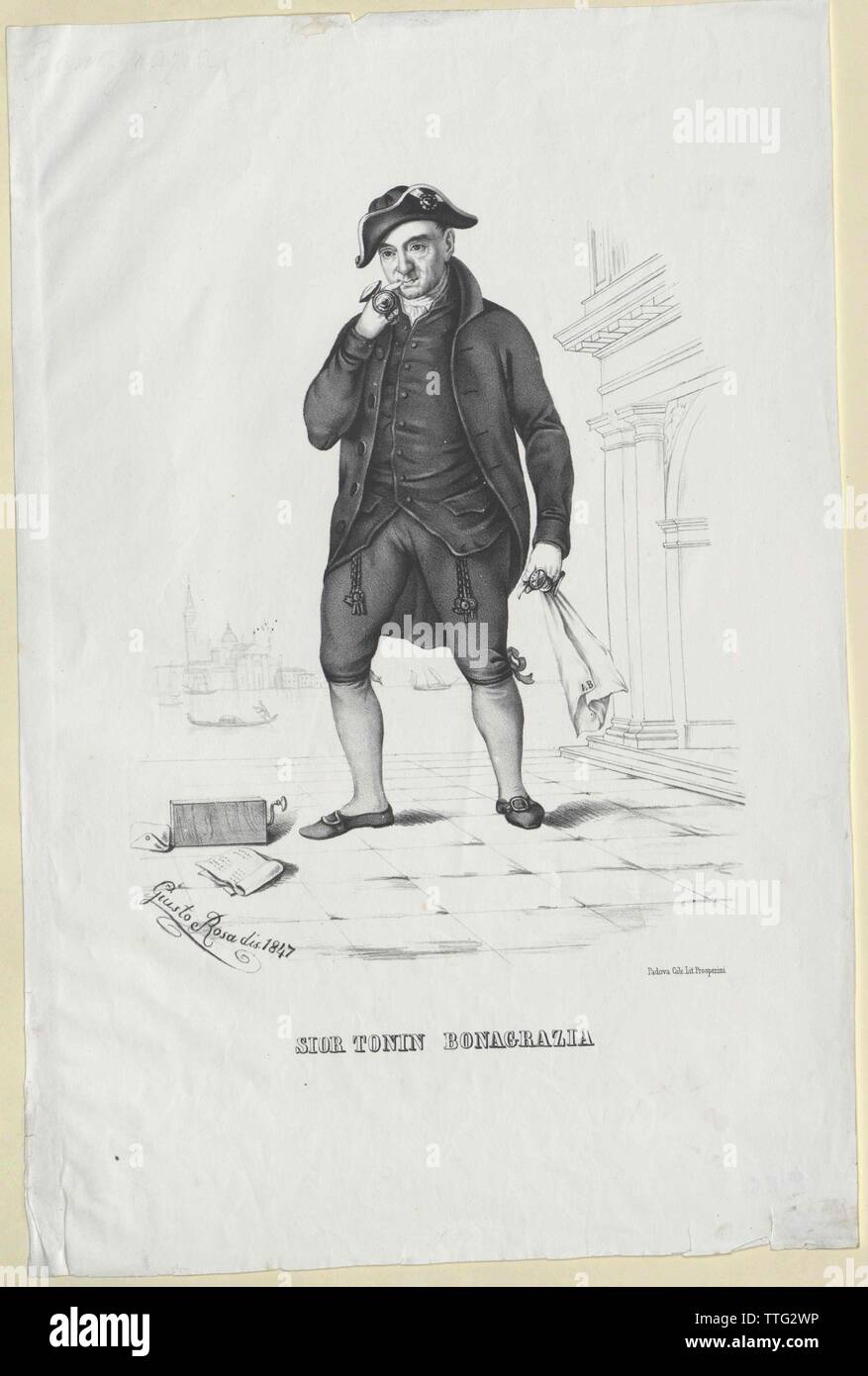 Bonagrazia, Toni, acteur italien vers 1840 à Padoue et Venise, à Additional-Rights Clearance-Info-Not-Available Banque D'Images