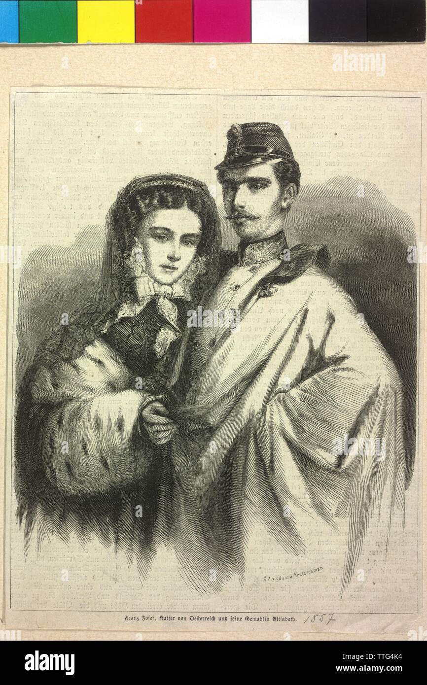 François-Joseph, Empereur d'Autriche et Élisabeth, impératrice d'Autriche, Additional-Rights Clearance-Info-Not-Available- Banque D'Images