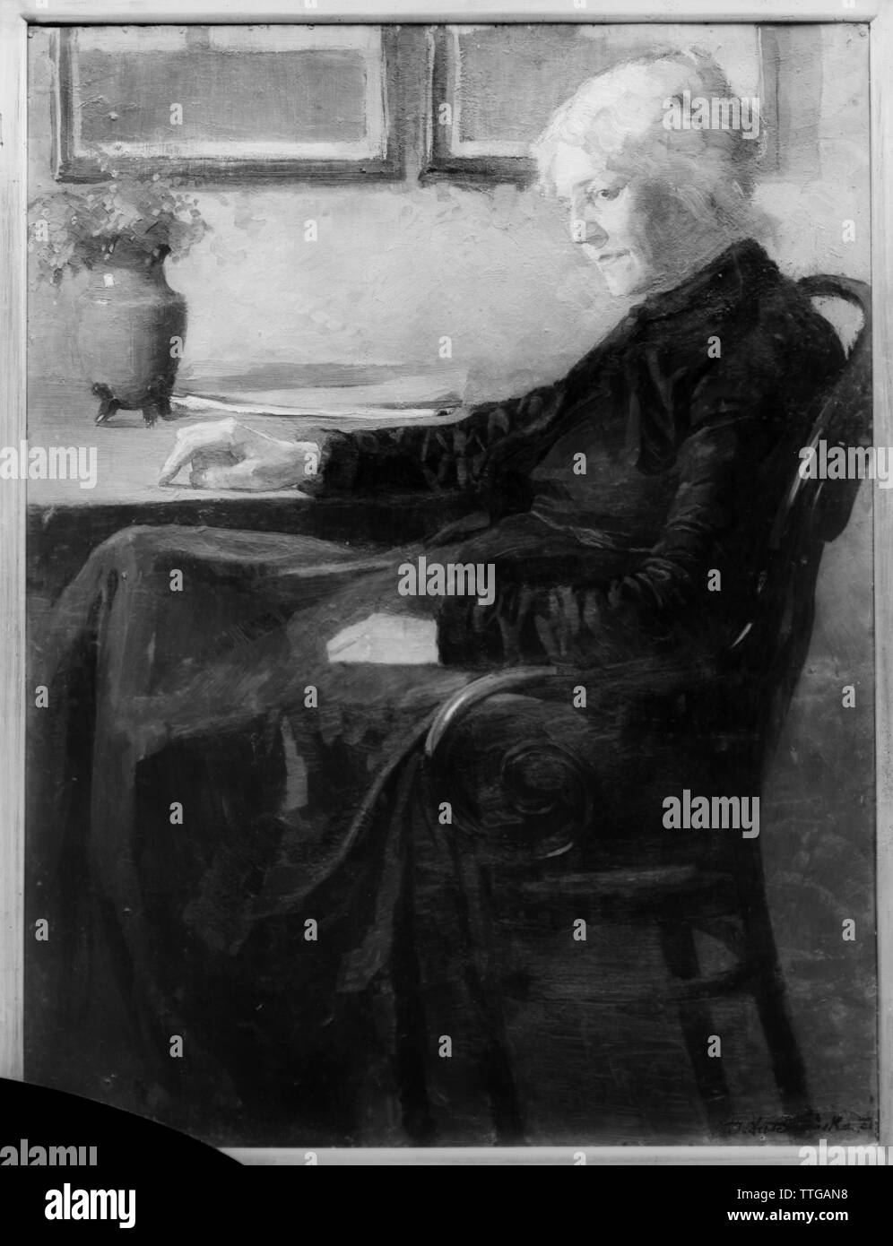 Duczynska, Irma von, photo de la dame, peinture, signé et daté 1900, Additional-Rights Clearance-Info-Not-Available- Banque D'Images