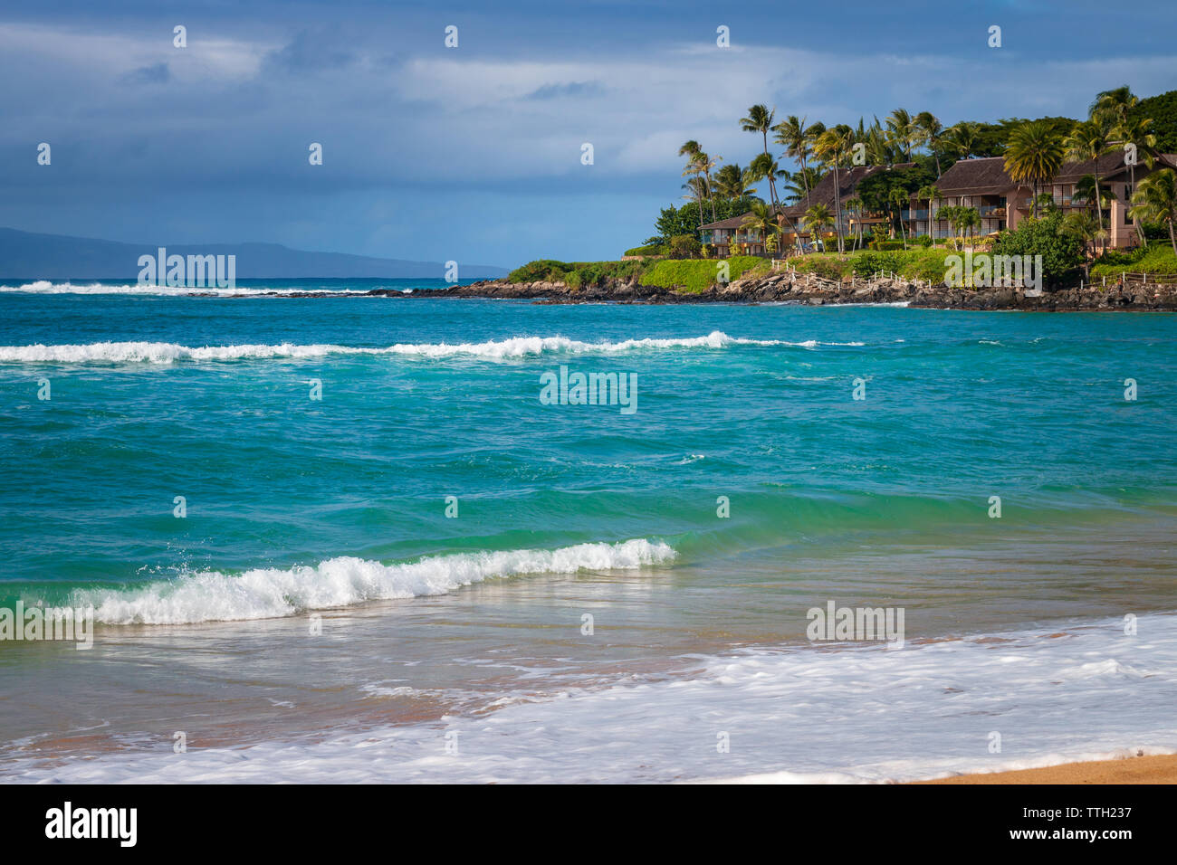 Napili Bay Beach sur l'île hawaïenne de Maui, États-Unis Banque D'Images