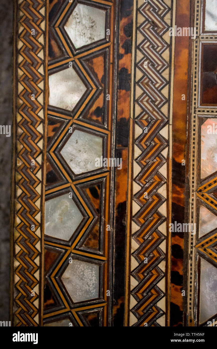 Par exemple l'art ottoman d'incrustations de nacre Banque D'Images