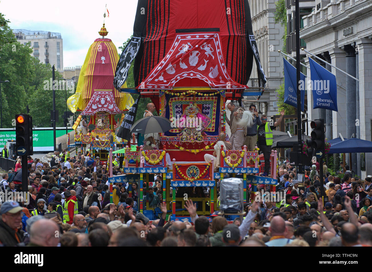 Rathayatra Londres - Juin 16th, 2019 Banque D'Images