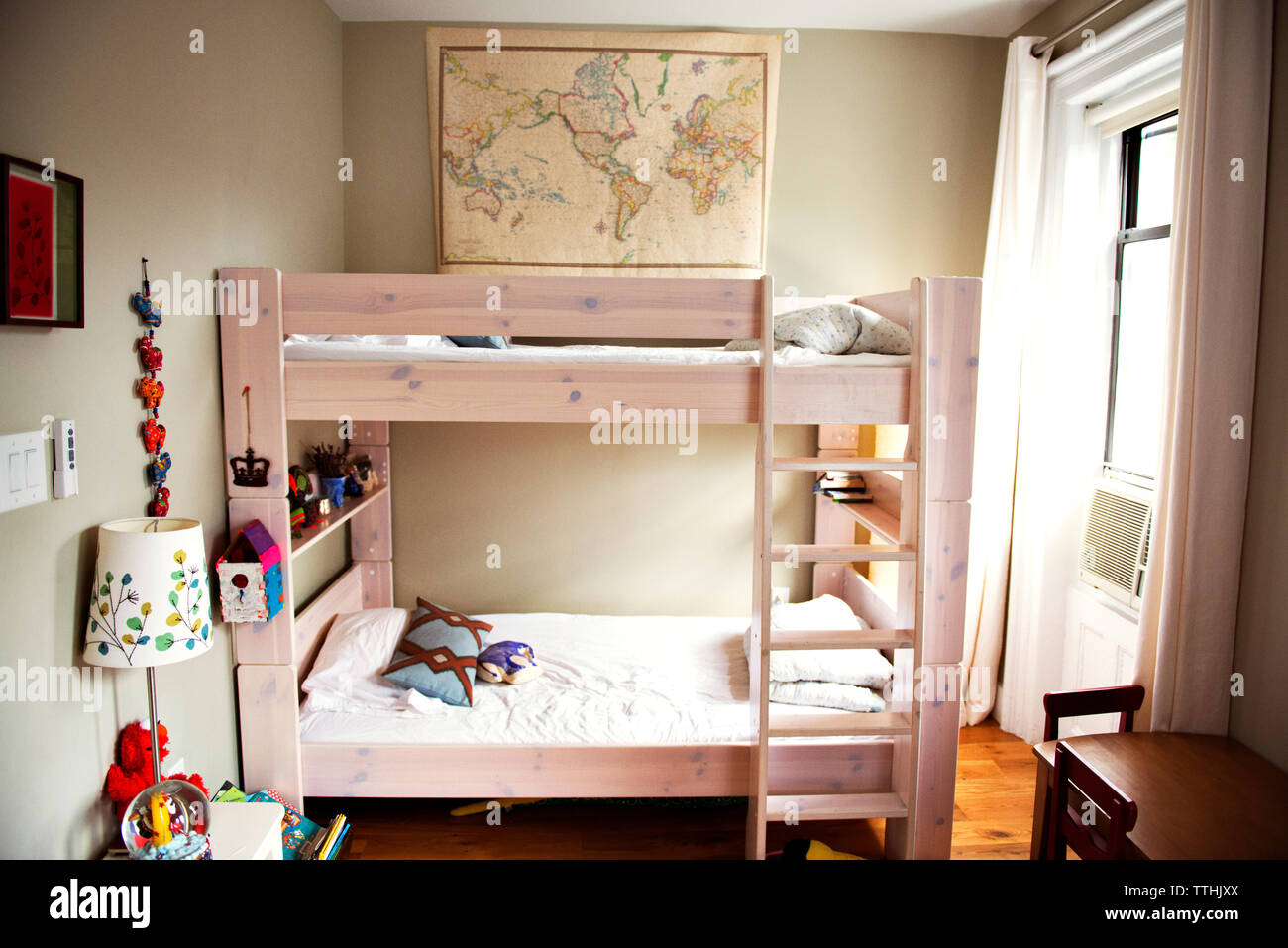 L'intérieur d'une chambre à la maison Banque D'Images