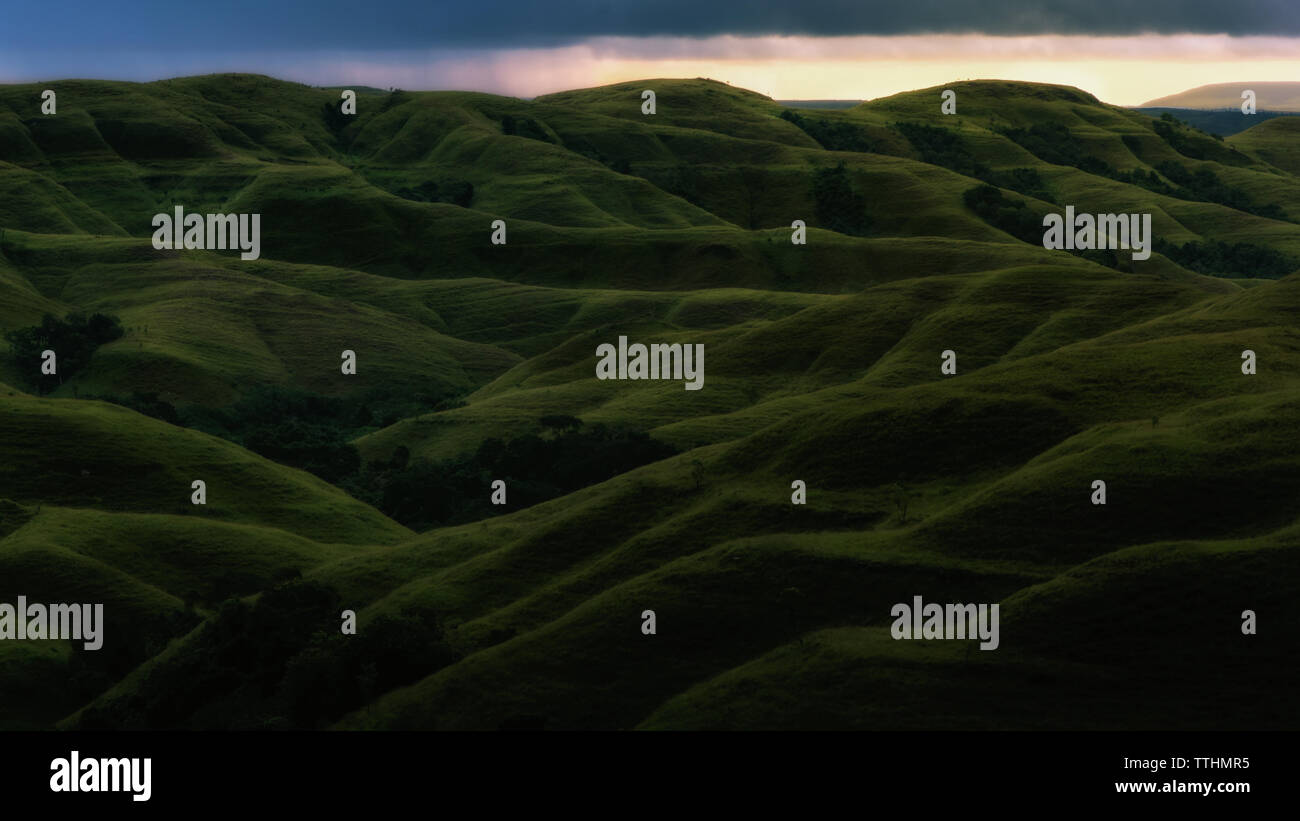 Wairinding magnifique paysage à Sumba, Indonésie Banque D'Images