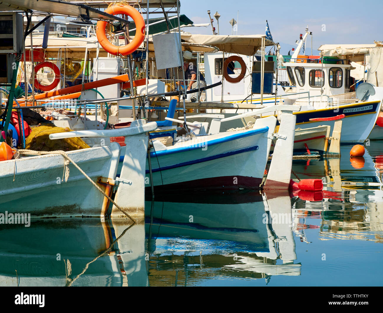 Le Port/Port de plaisance de Rethymno (Rethymnon), Crète, îles grecques, Grèce, Europe Banque D'Images