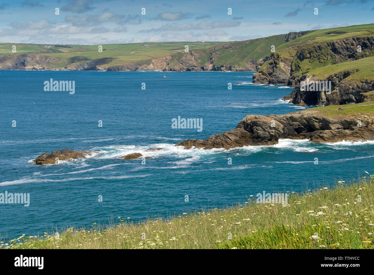 Port Isaac, Cornwall, UK, le paramètre de la série télévisée Doc Martin, où il s'appelle Portwenn Banque D'Images