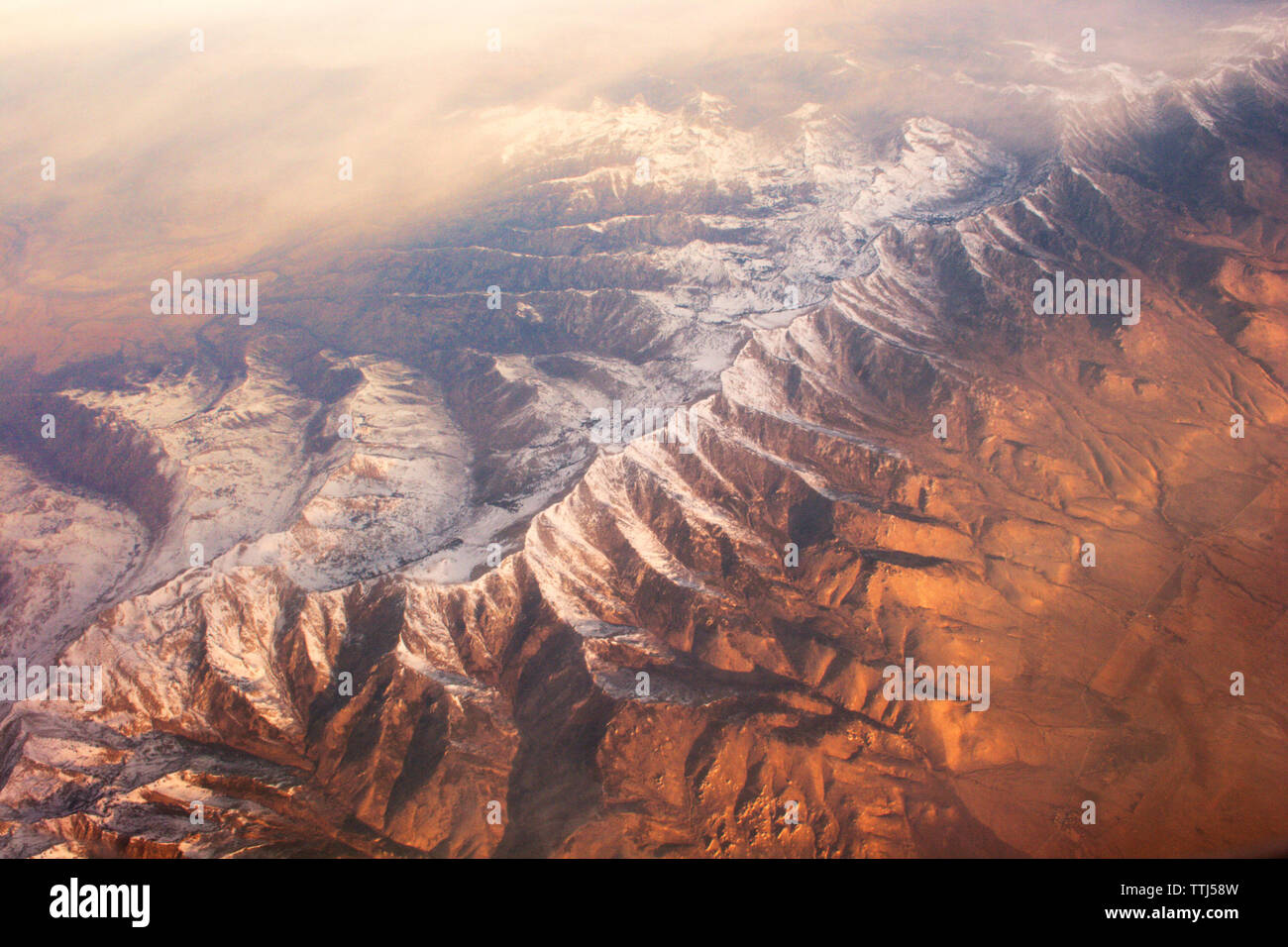Vue aérienne de la montagne Banque D'Images