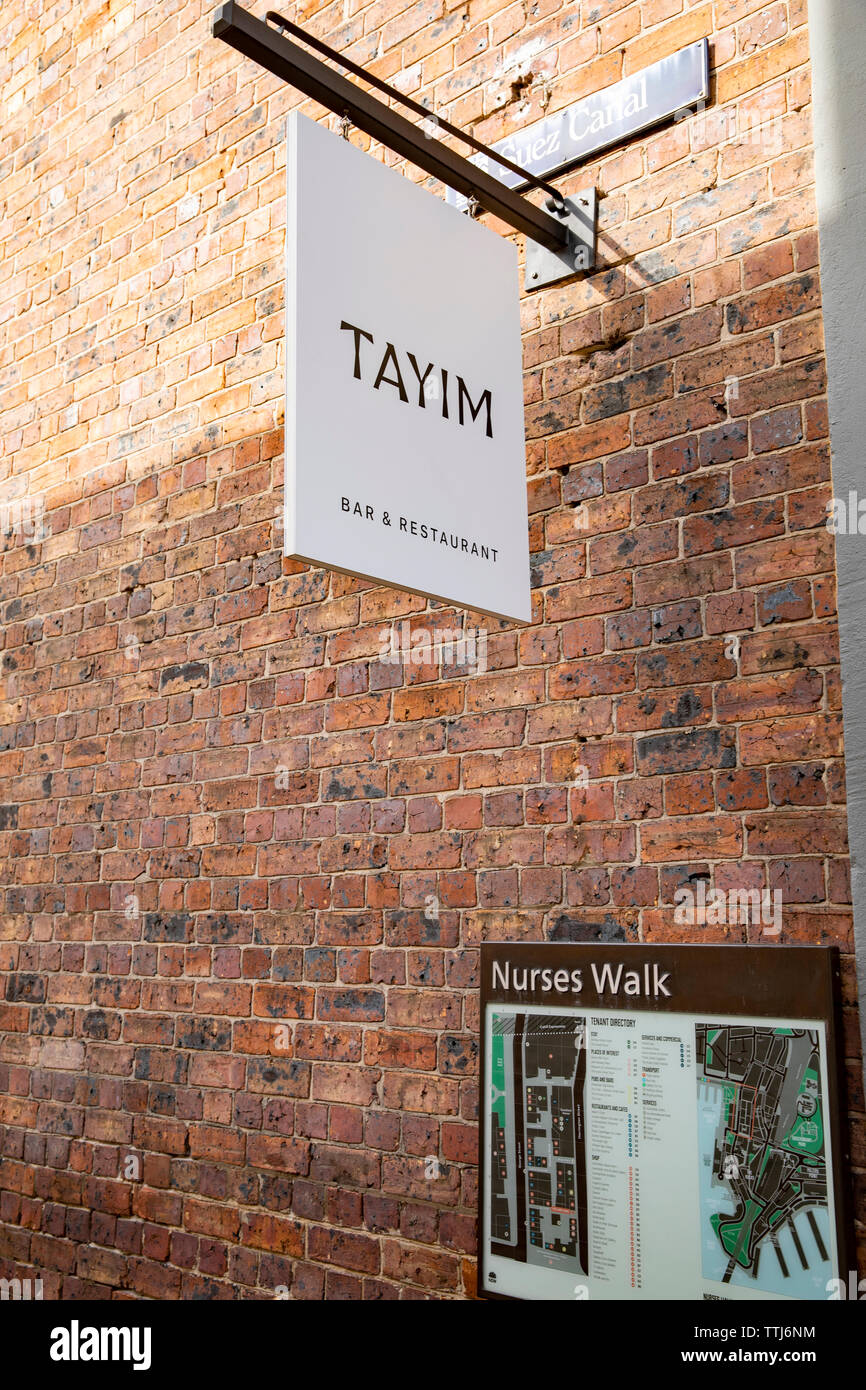 Tayim bar et restaurant en marche les infirmières, les Rocks, Sydney, Australie Banque D'Images