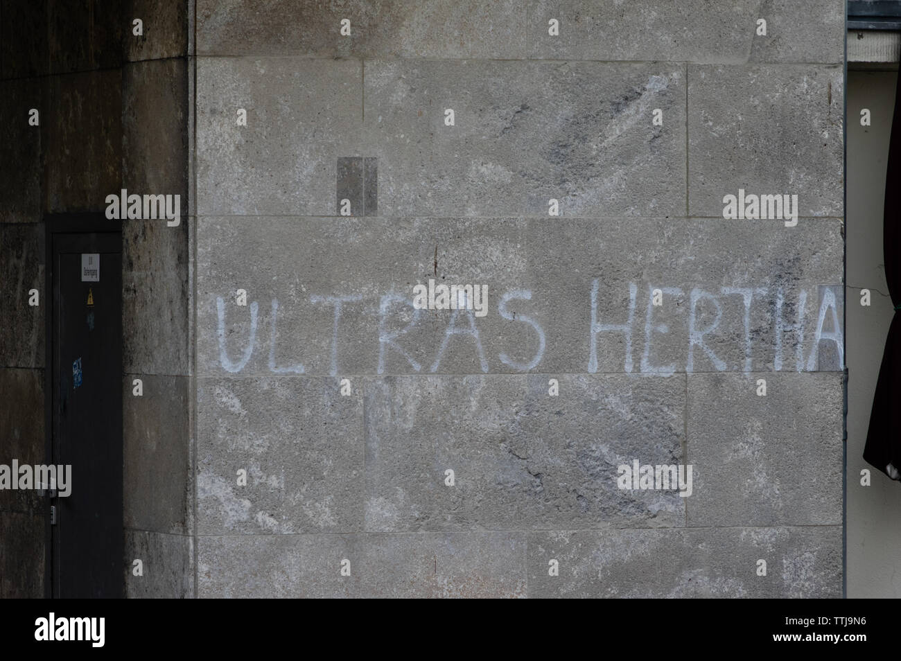 Le Graffiti d'Ultras Hertha BSC Berlin Banque D'Images