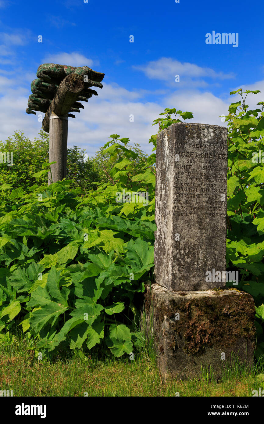 Grave, chef de l'île Wrangel, Shakes, Alaska, USA Banque D'Images