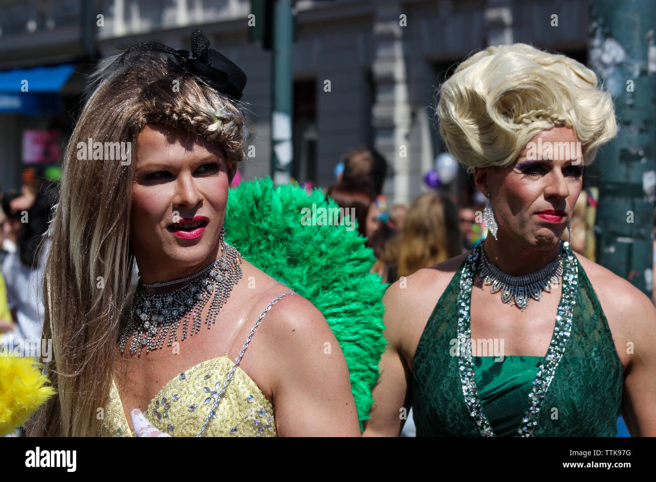Helsinki Pride Parade 2016 à Helsinki, Finlande Banque D'Images