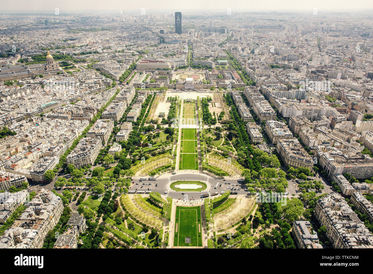 Vue aérienne de la ville au cours de journée ensoleillée Banque D'Images
