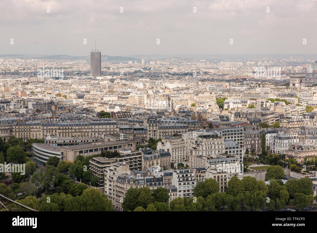 Vue aérienne de la ville contre le ciel Banque D'Images