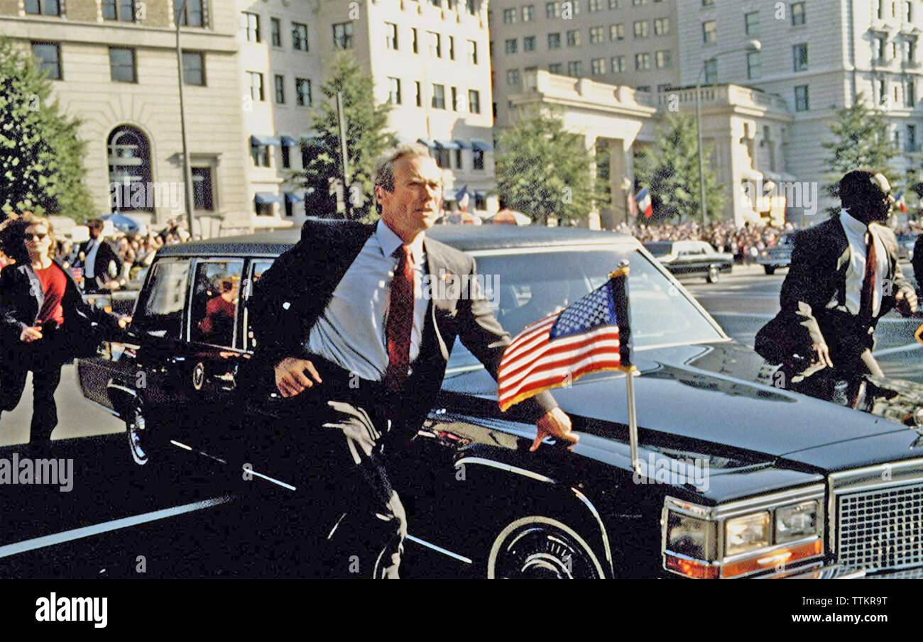Dans la ligne de tir 1993 Columbia Pictures film avec Clint Eastwood Banque D'Images