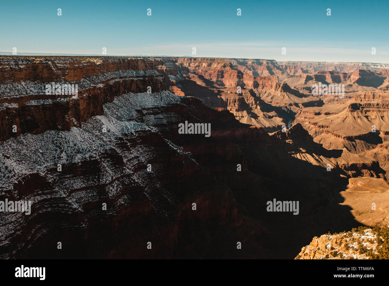 High angle view of rock formations à Grand Canyon National Park against sky Banque D'Images