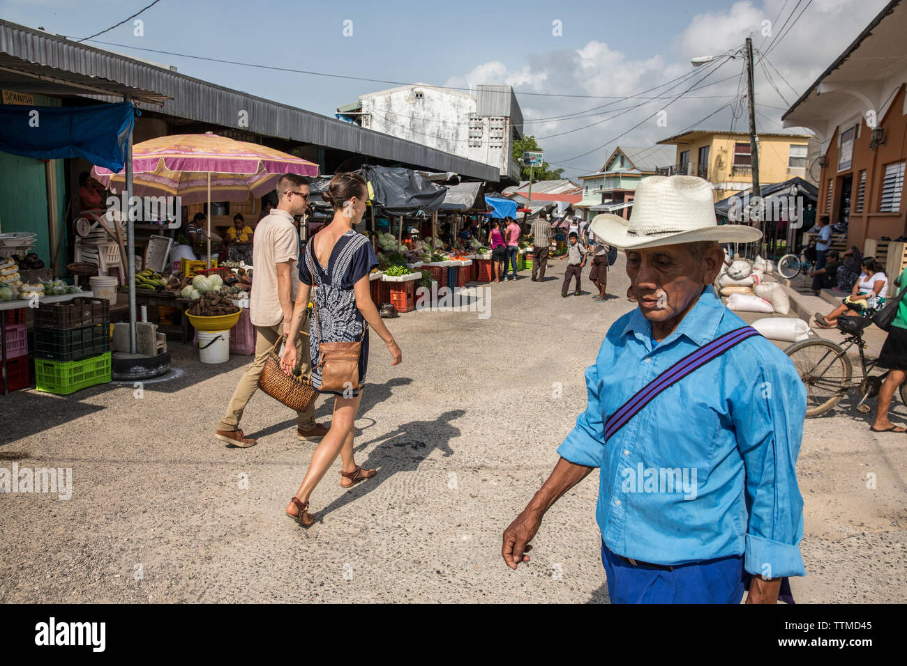 BELIZE, Punta Gorda, Toledo, un séjour au Lodge et Belcampo Belize Jungle ferme peuvent aller au marché local à Punta Gorda pour obtenir des légumes frais Banque D'Images