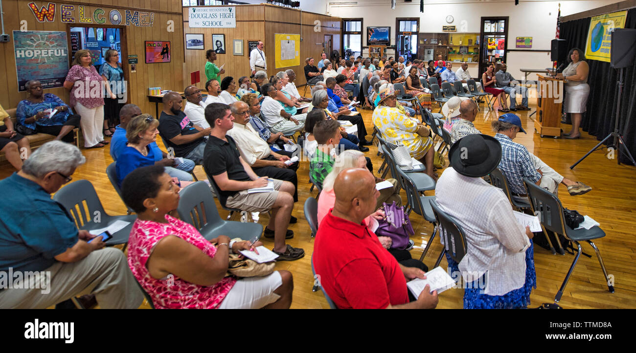 États-unis - 13 août 2016 : Le Douglass High School à Leesburg Virginia a tenu sa 75e anniversaire, le samedi 13 août 2016. L Banque D'Images