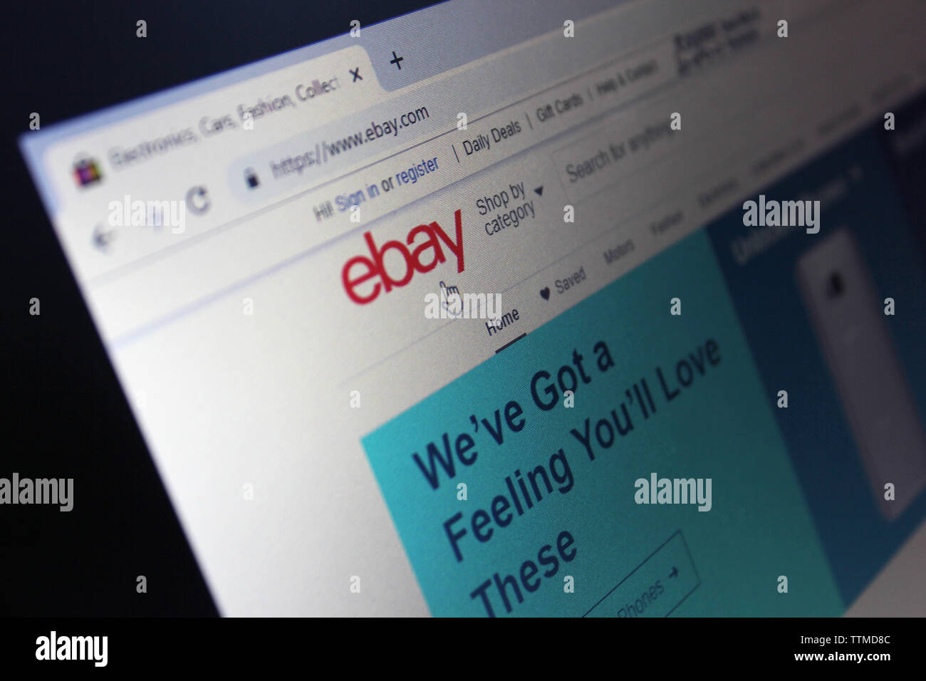 site Web d’eBay Banque D'Images