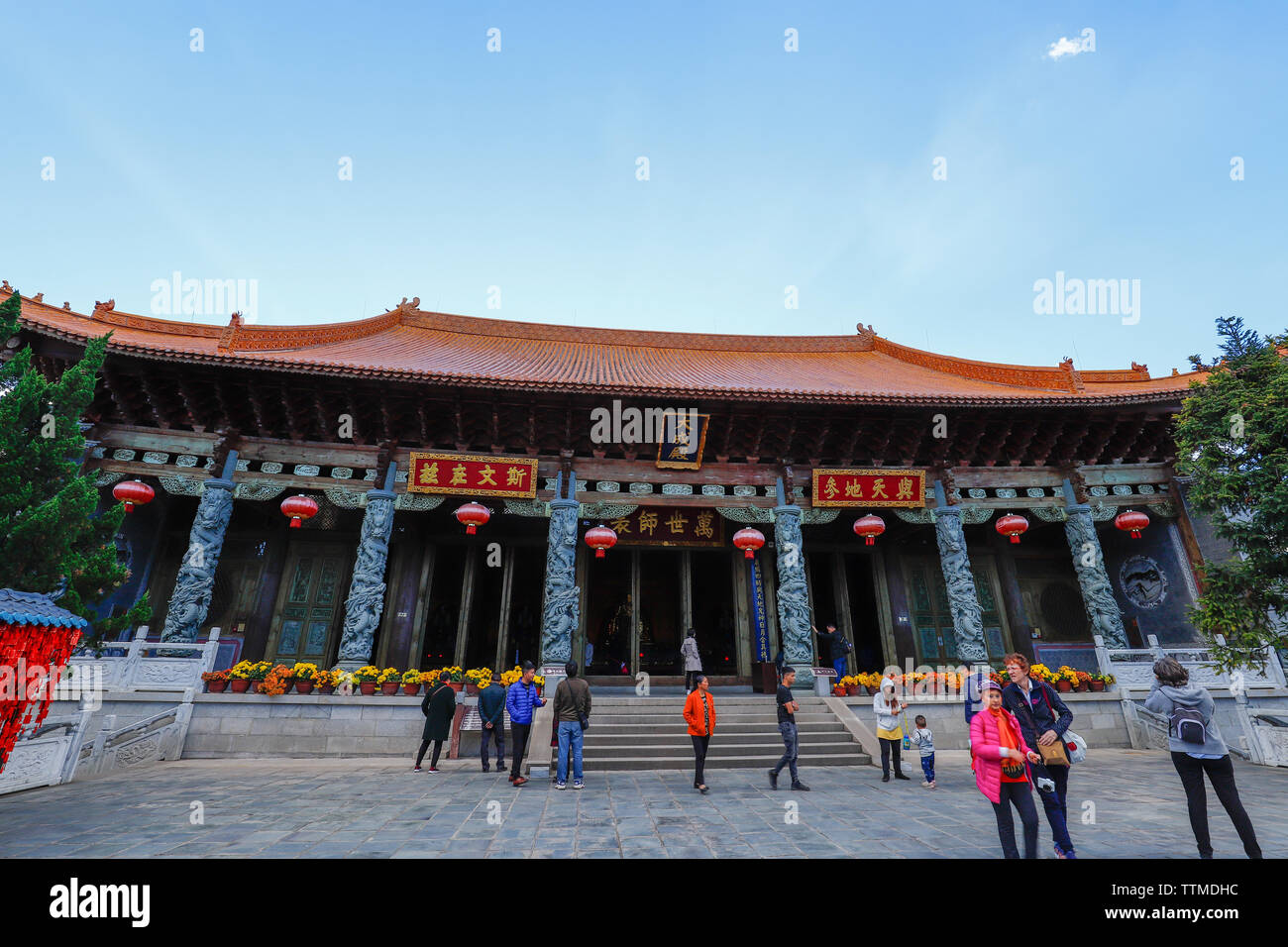 Temple de Confucius de Dali dans l'ancienne ville de Dali, vieille ville de Dali, Yunnan, Chine. Dali, Yunnan, Chine - novembre,2018. Banque D'Images