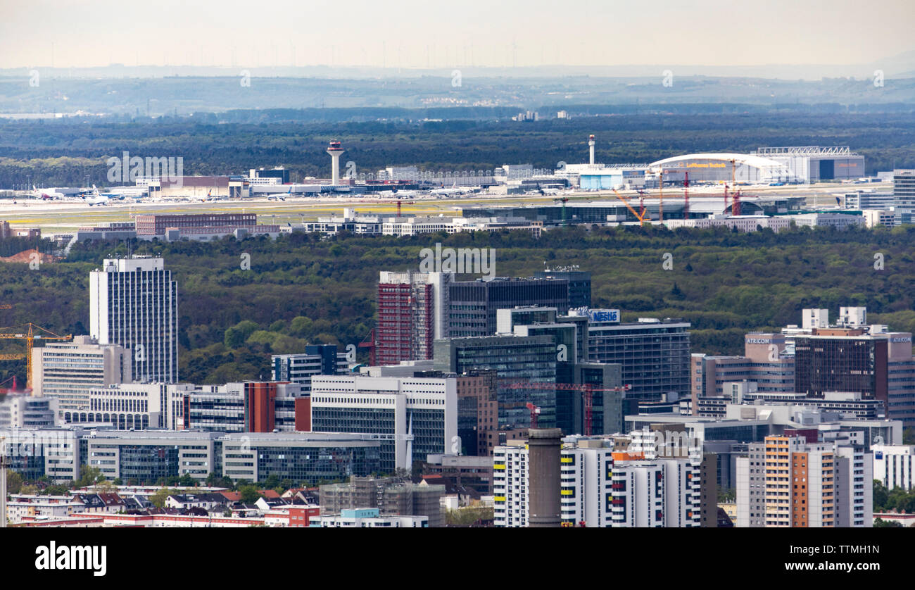 Frankfurt am Main, Quartier Niederrad, l'aéroport de Francfort, l'aéroport, Banque D'Images