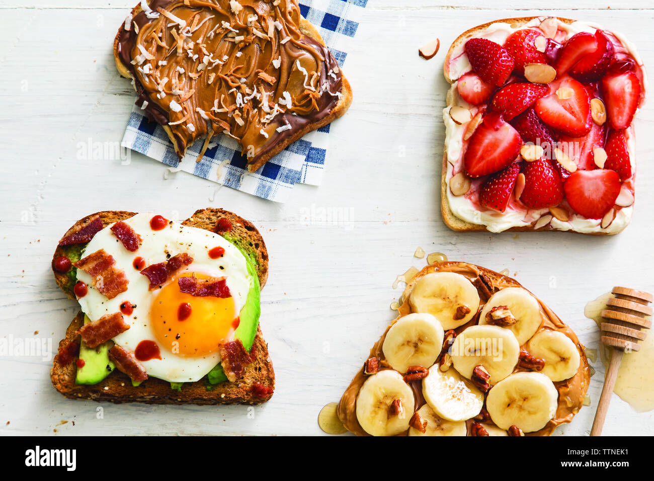 Gros plan sur un petit déjeuner sain à la maison Banque D'Images