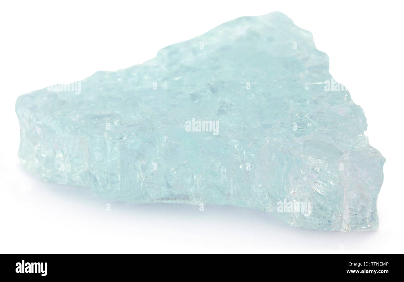 Les éclats de verre isolé sur fond blanc Banque D'Images