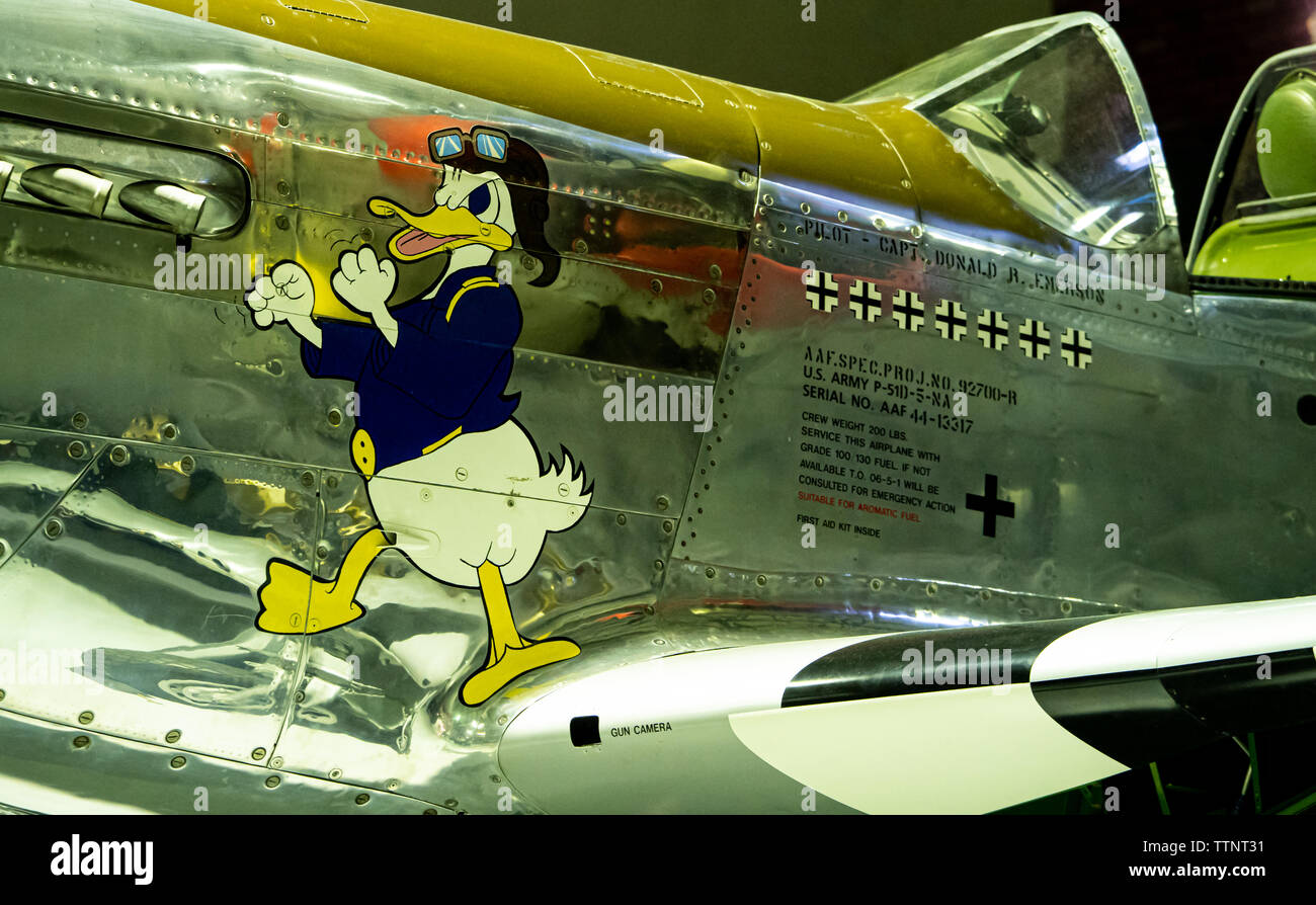 North American Mustang P-51D - 413317 Donald Duck Banque D'Images