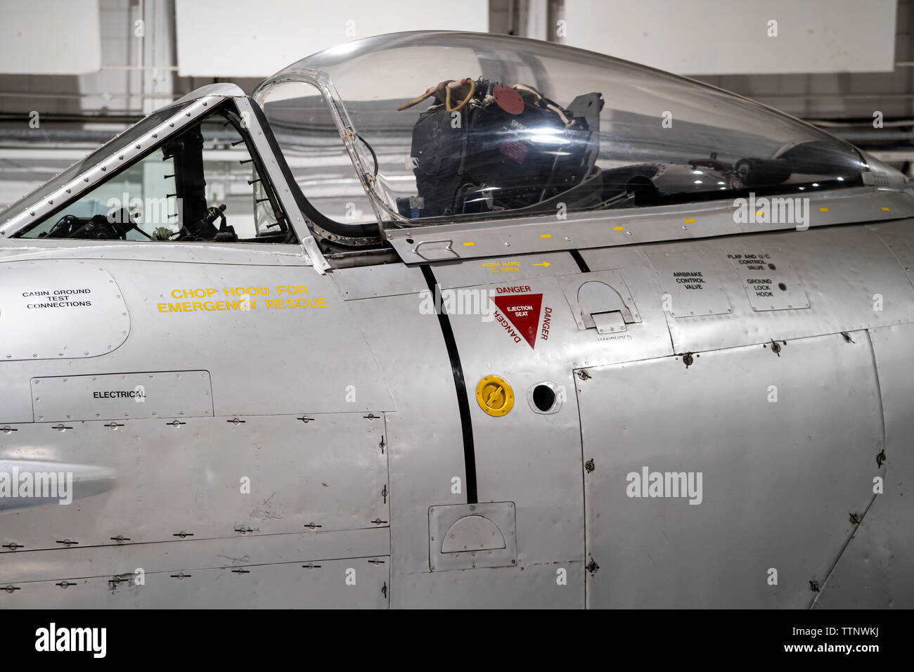 Gloster Meteor F.8 pilotage des avions à réaction Banque D'Images