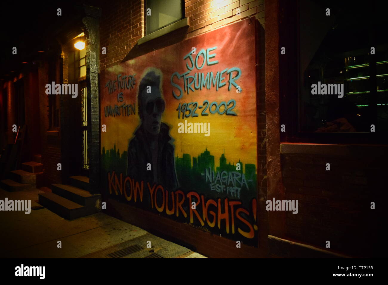 Joe strummer mural - East village, new york city.octobre 2016 Banque D'Images