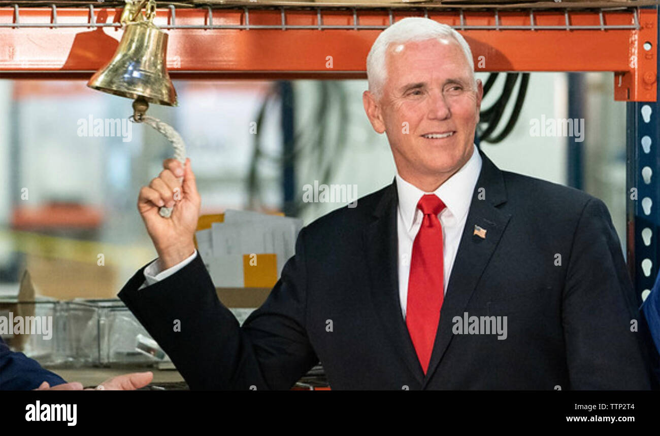 MIKE PENCE Vice-président des États-Unis en mai 2019. Photo : White House Banque D'Images