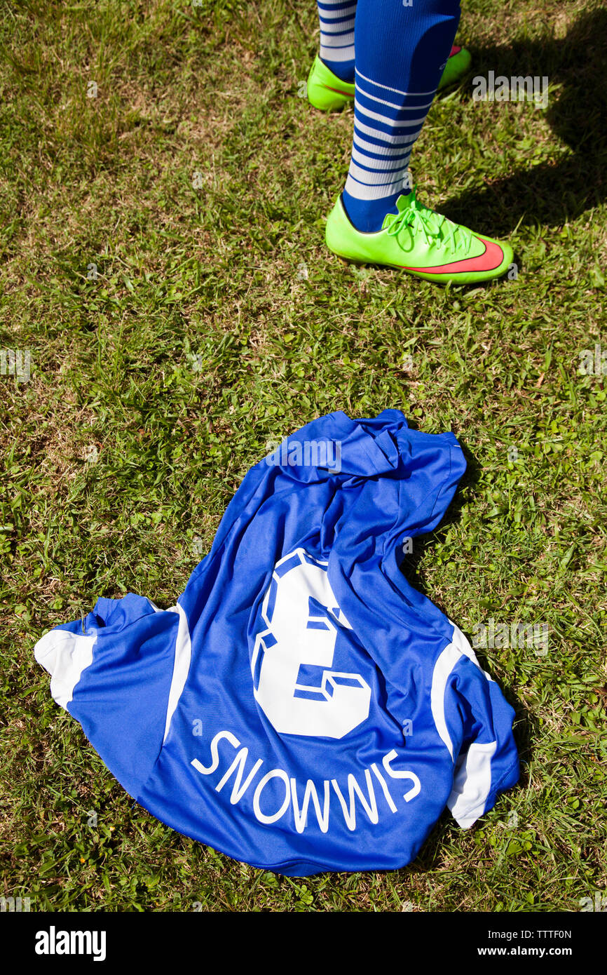 Les Bermudes, South Hampton. Rangers South Hampton joue un jeu au South Hampton Rangers Champ. Banque D'Images