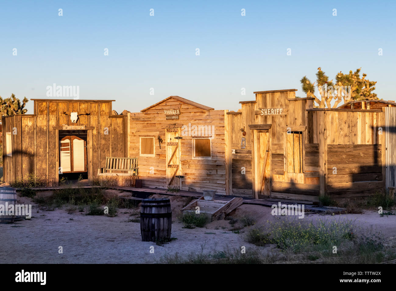 Pioneertown dans le désert de Mojave en Californie du Sud Banque D'Images