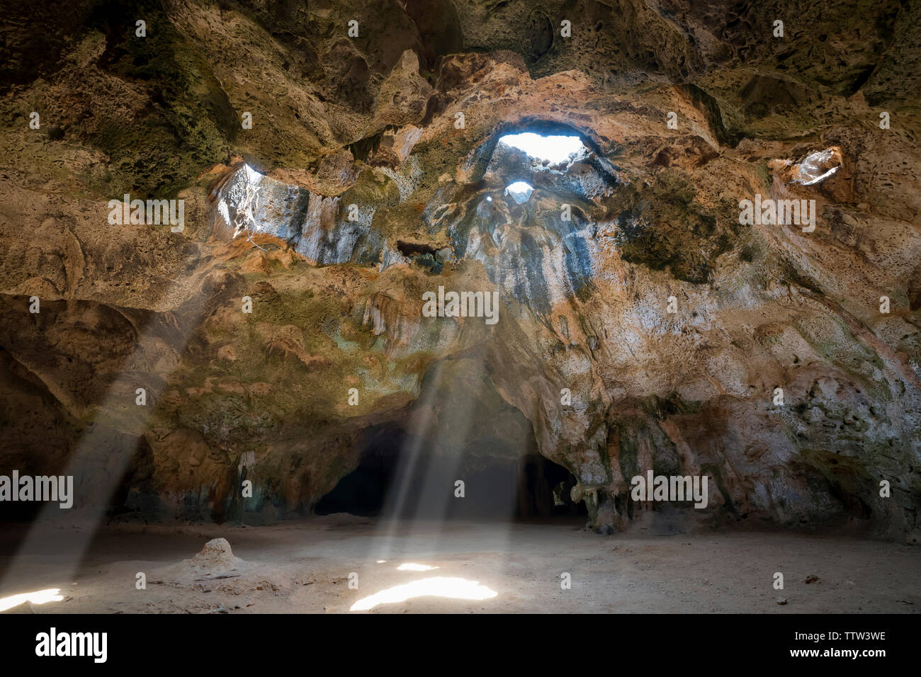 Quadirikiri Cave, Parc national Arikok, Aruba Banque D'Images