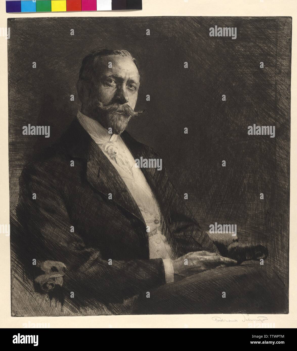 Carlin, Gaston, gravure par Ferdinand Schmutzer, Additional-Rights Clearance-Info-Not-Available- Banque D'Images