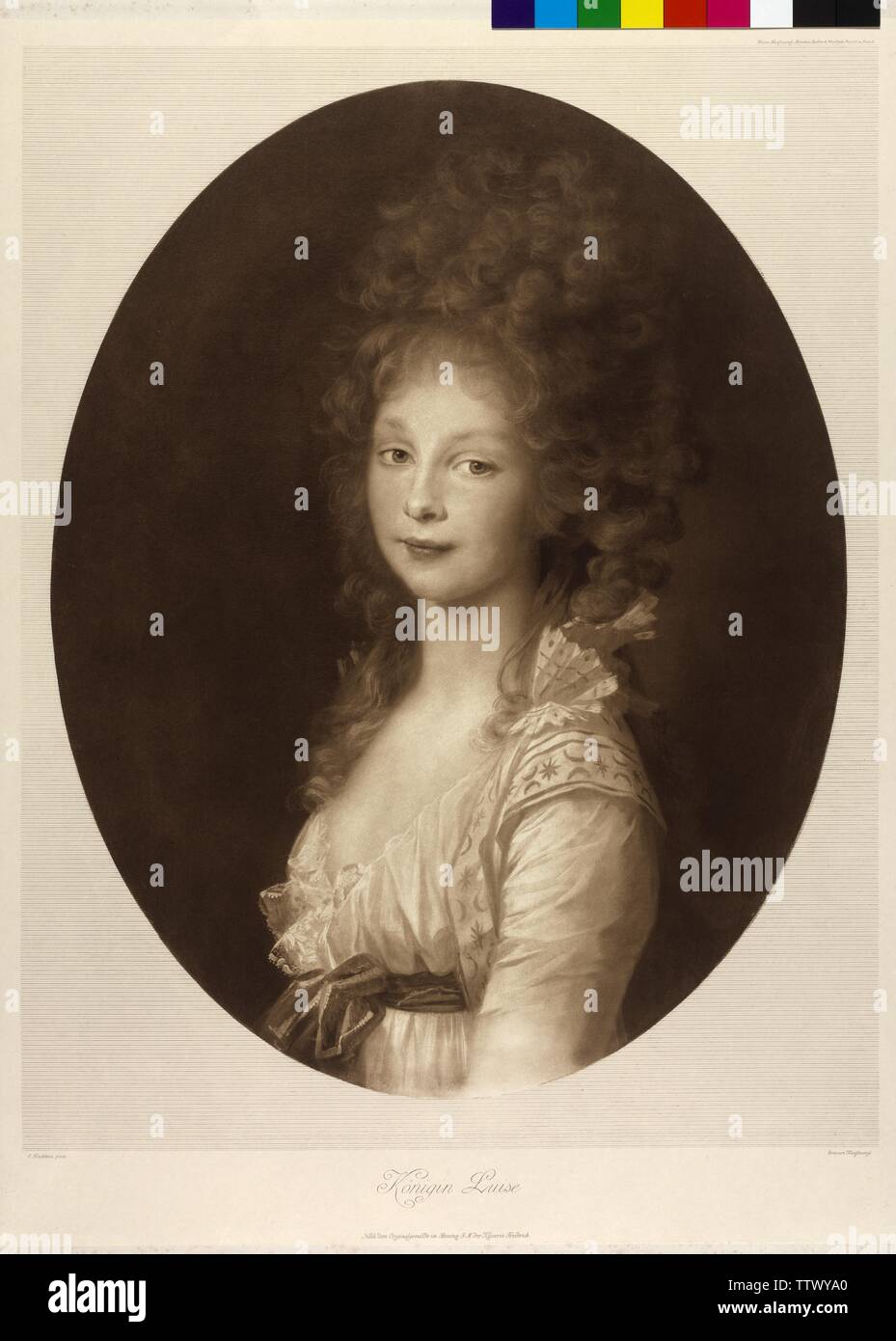 Reine Louisa, peinture de Johann Frederick August Tischbein, considéré d'une héliographie par Hanfstaengl. Additional-Rights Clearance-Info-Chine,-Not-Available Banque D'Images