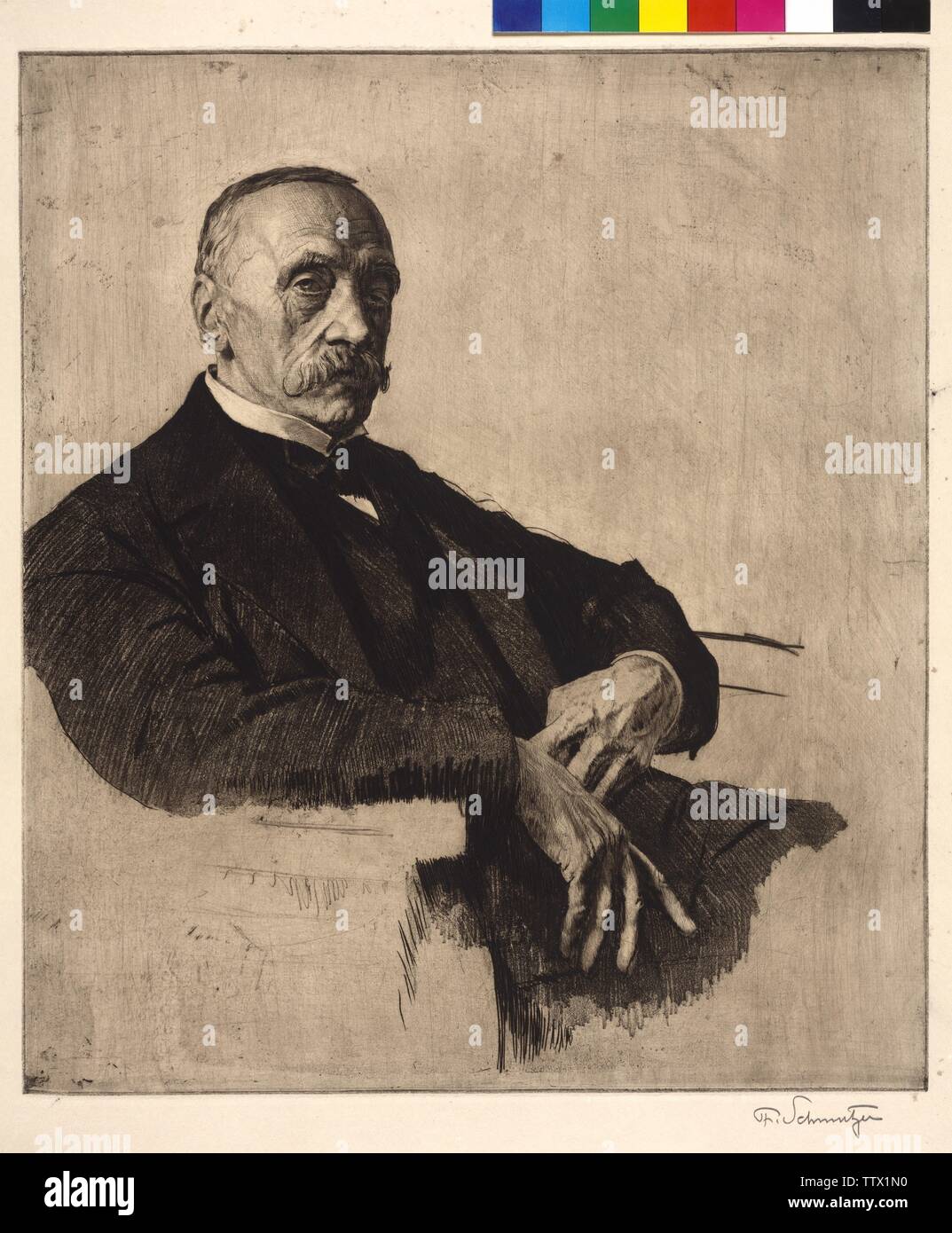 Lobmeyr, Ludwig, gravure par Ferdinand Schmutzer, Additional-Rights Clearance-Info-Not-Available- Banque D'Images